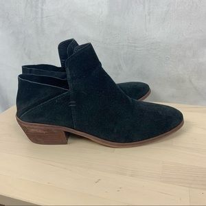 SAM EDELMAN Black Suede Convertible Prentice Mule Booties Sz 7‎